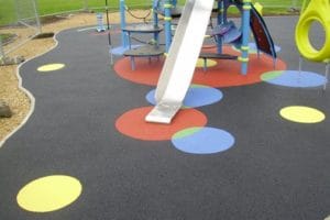 Wet Pour Primary Coloured Dots