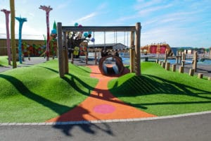 Artificial grass playground