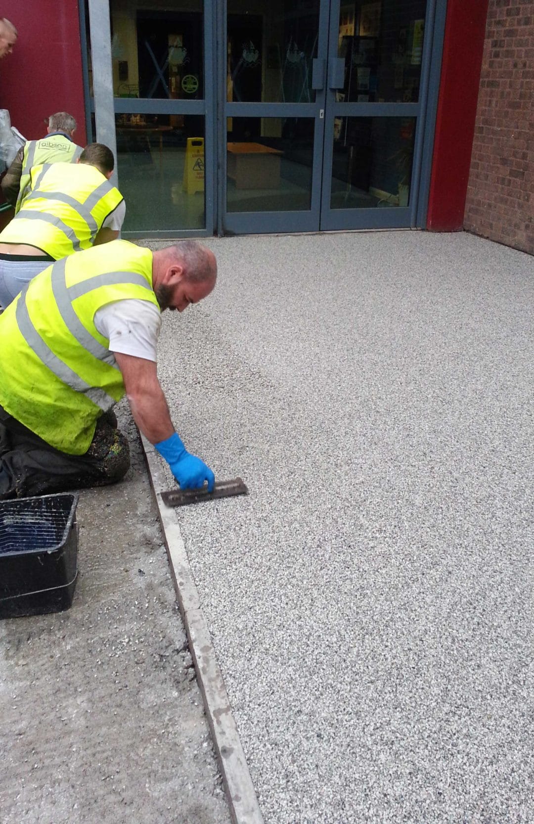 Installing resin bound gravel Abacus Playgrounds