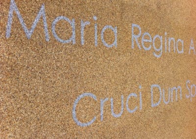 Wording in resin bound gravel surfacing