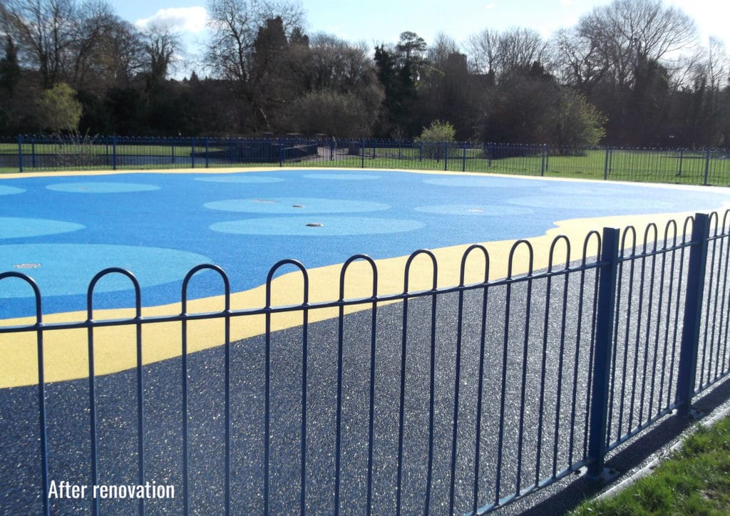 St Albans Splash Park Wet Pour Surfacing - Abacus Playgrounds