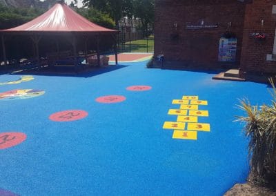 St Dunstans Wet Pour hopscotch