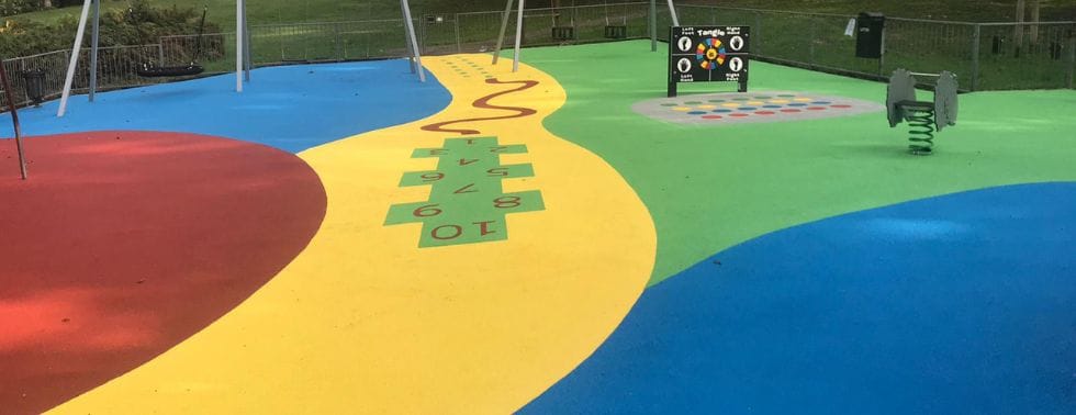 Wetpour playground surfacing